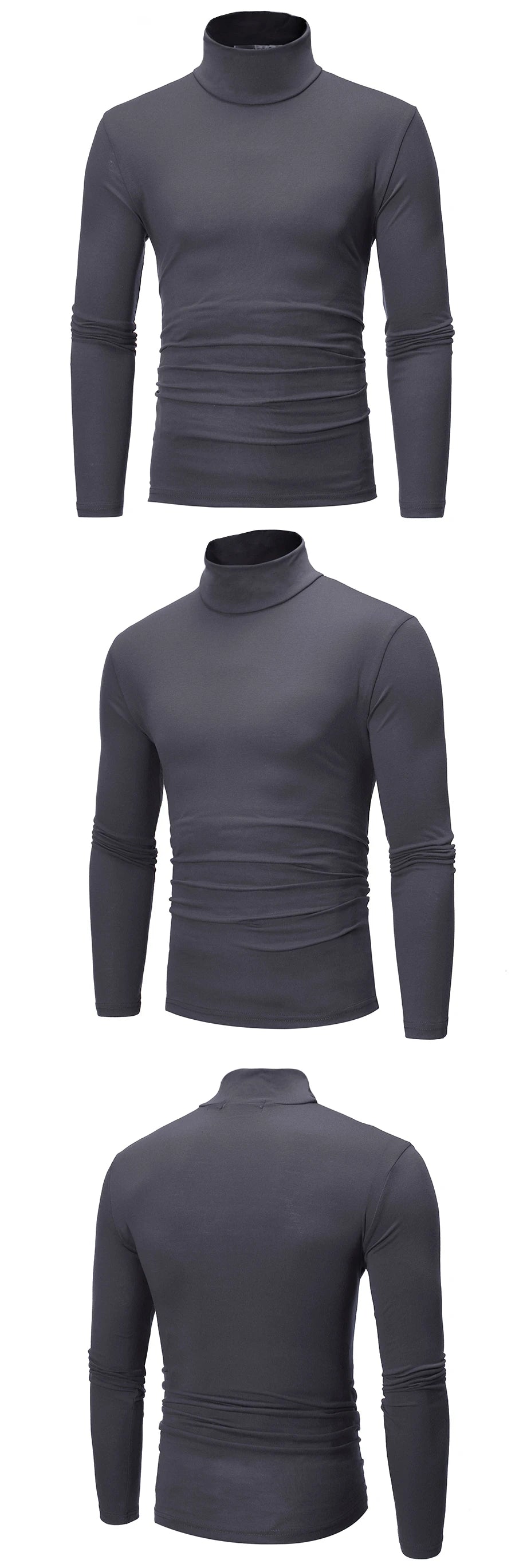 Men's Winter Thermal Shirt High Neck Slim Fit