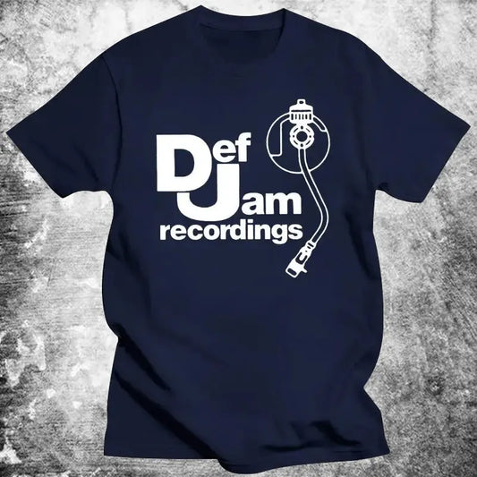Vintage DEF JAM Recordings Logo Cotton T-Shirt for Men