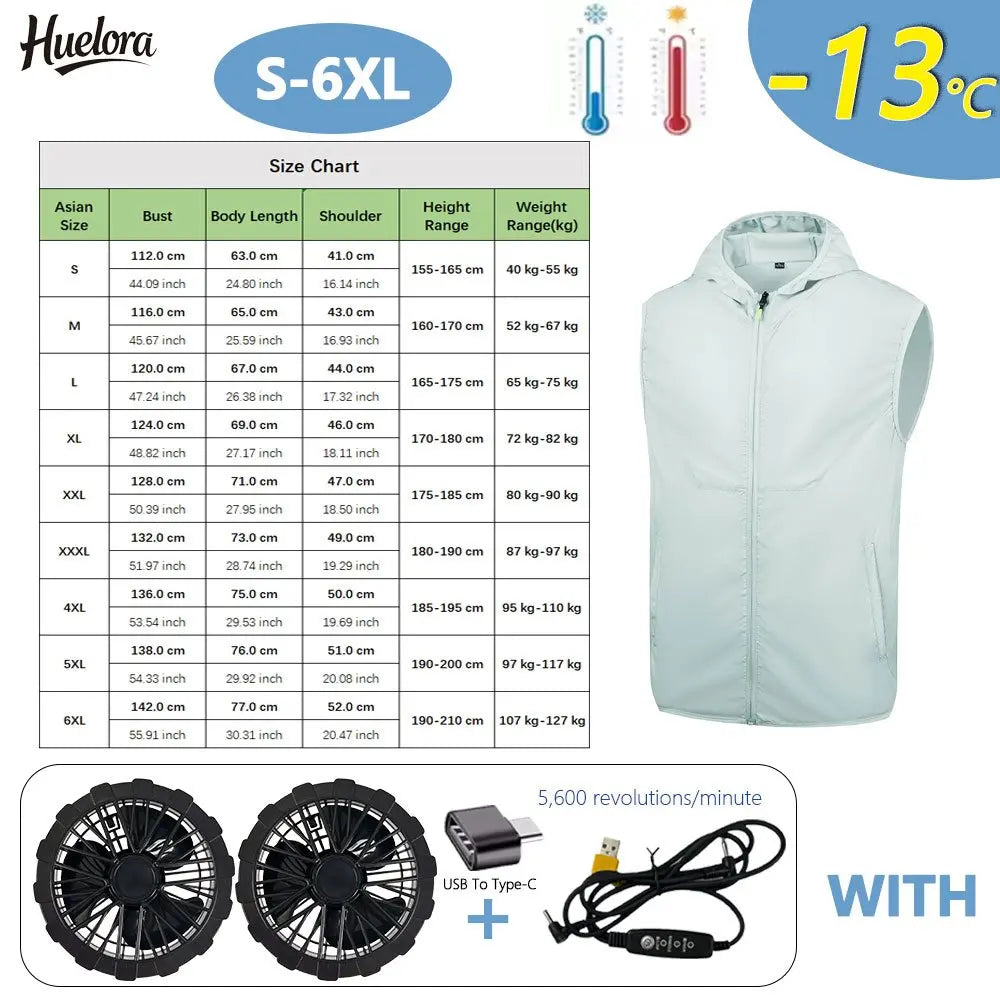Summer Cooling Vest Fan for Men and Women
