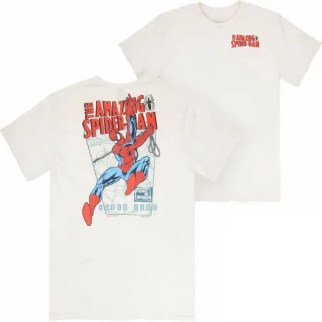 Y2K Friendly Neighbourhood Marvel Spider Man Short Sleeve T-Shirt for Men and Women