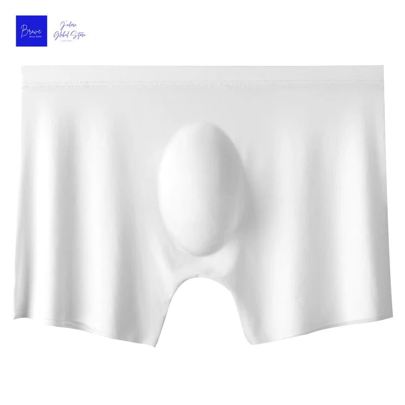 Mens Ice Silk Boxer Shorts Antibacterial Breathable Underwear