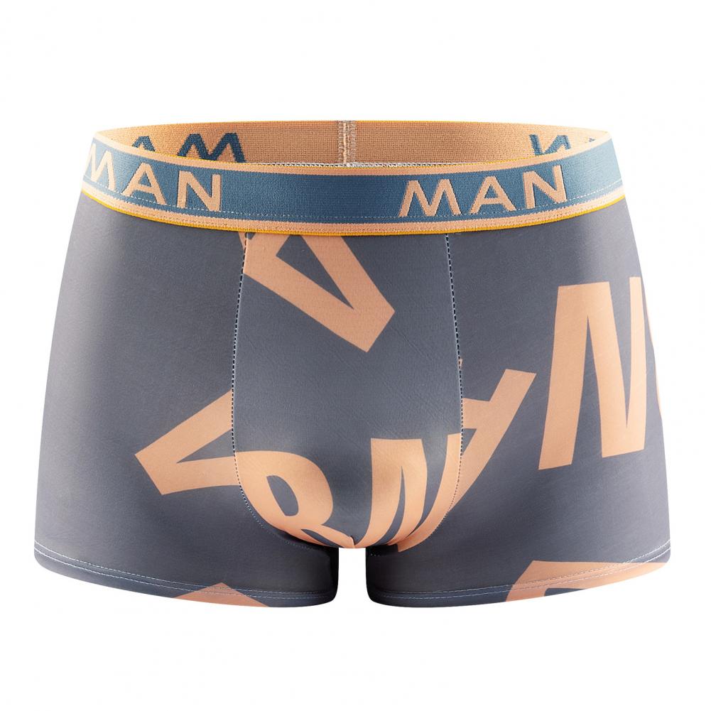 Men's Plus Size Letter Printed Boxer Shorts