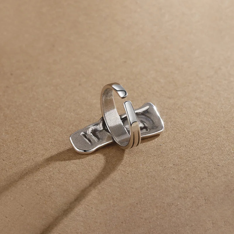 Abstract Face Finger Rings For Men Women Unisex Fashion