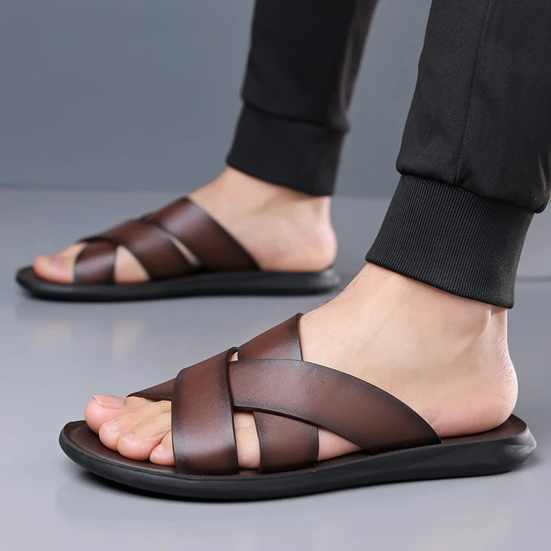 Men's Casual Summer Slides Lightweight Beach Slippers