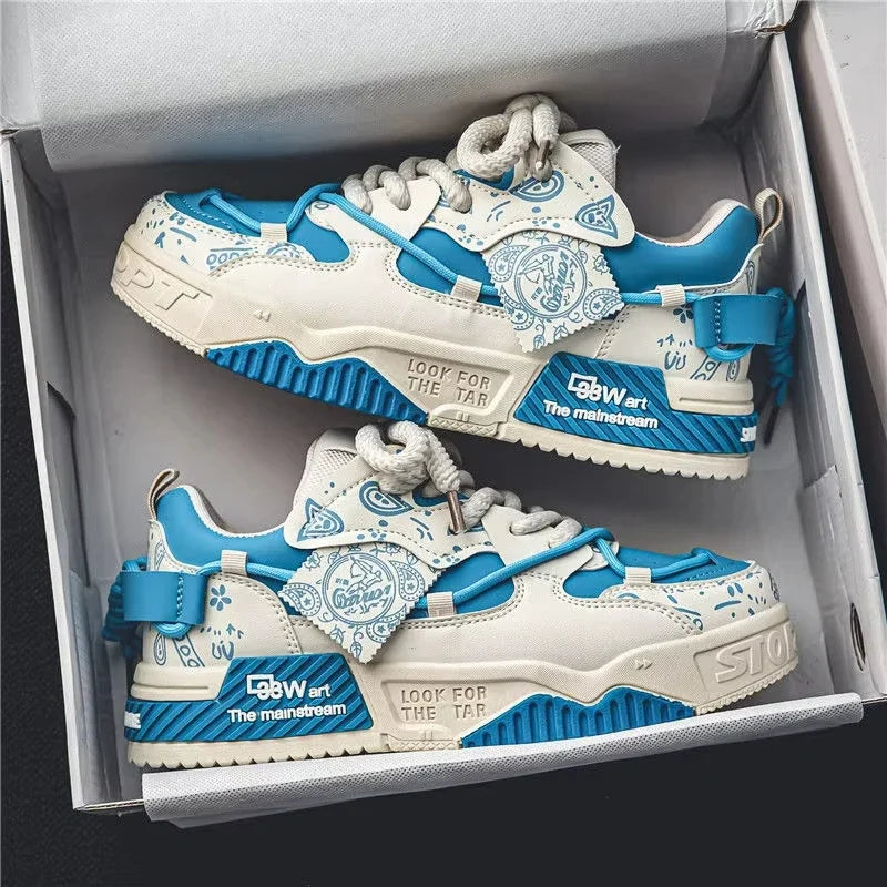 Breathable Vulcanized Men Sneakers for Outdoor Casual Use