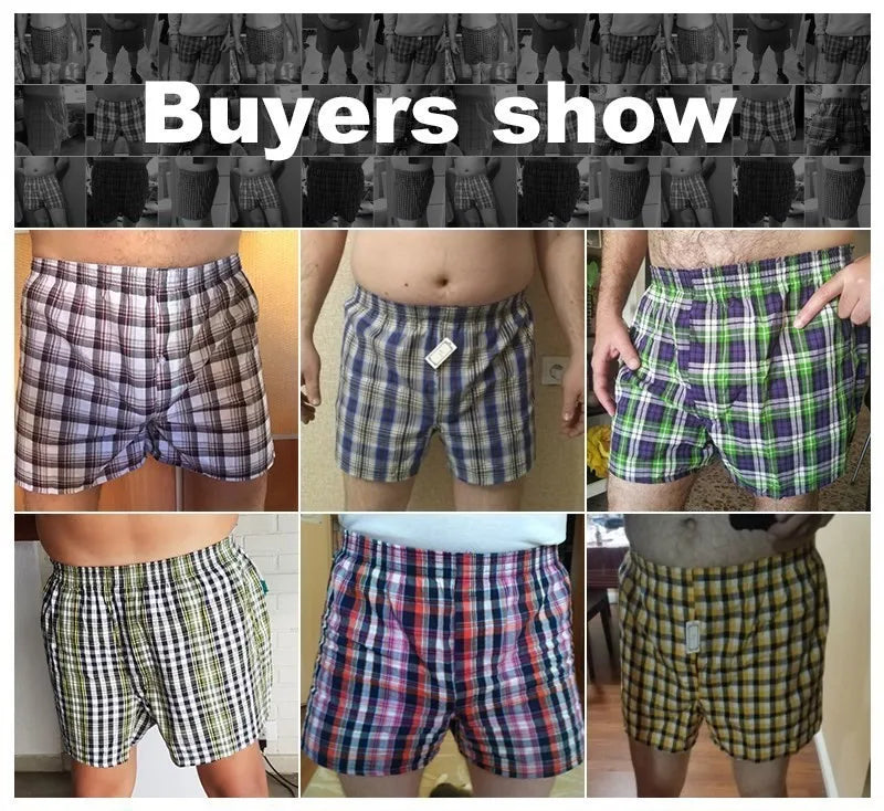 Cotton Classic Checkered Boxer Shorts by FARDLY