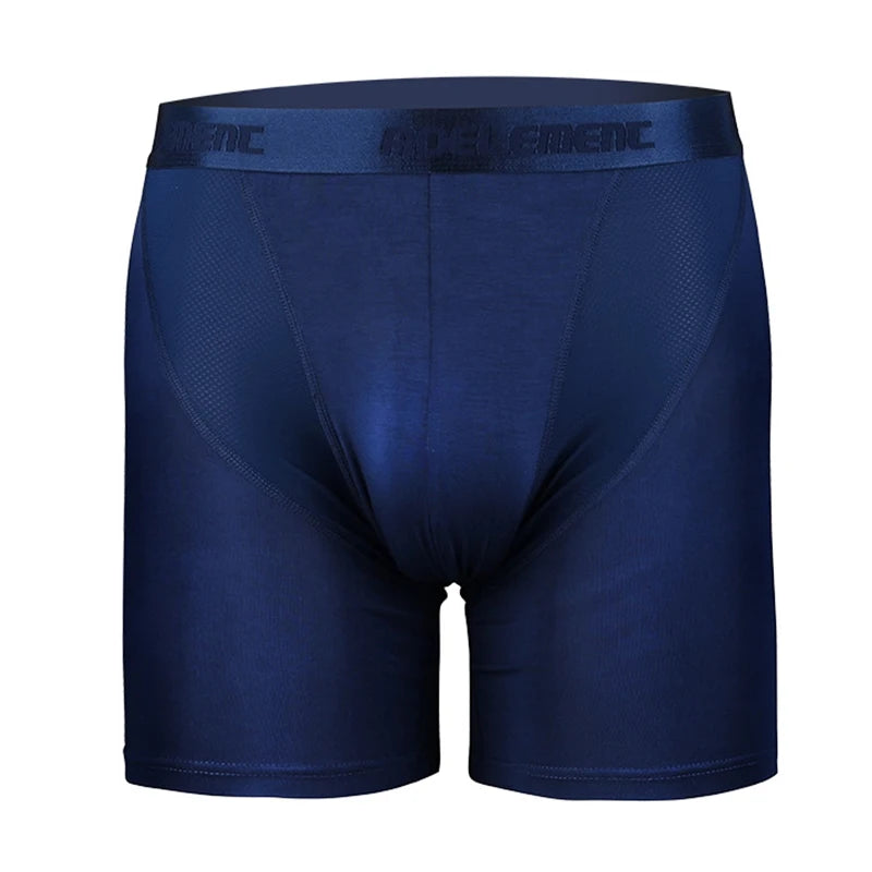 Men's Breathable Mesh Boxer Shorts in Black and Gray