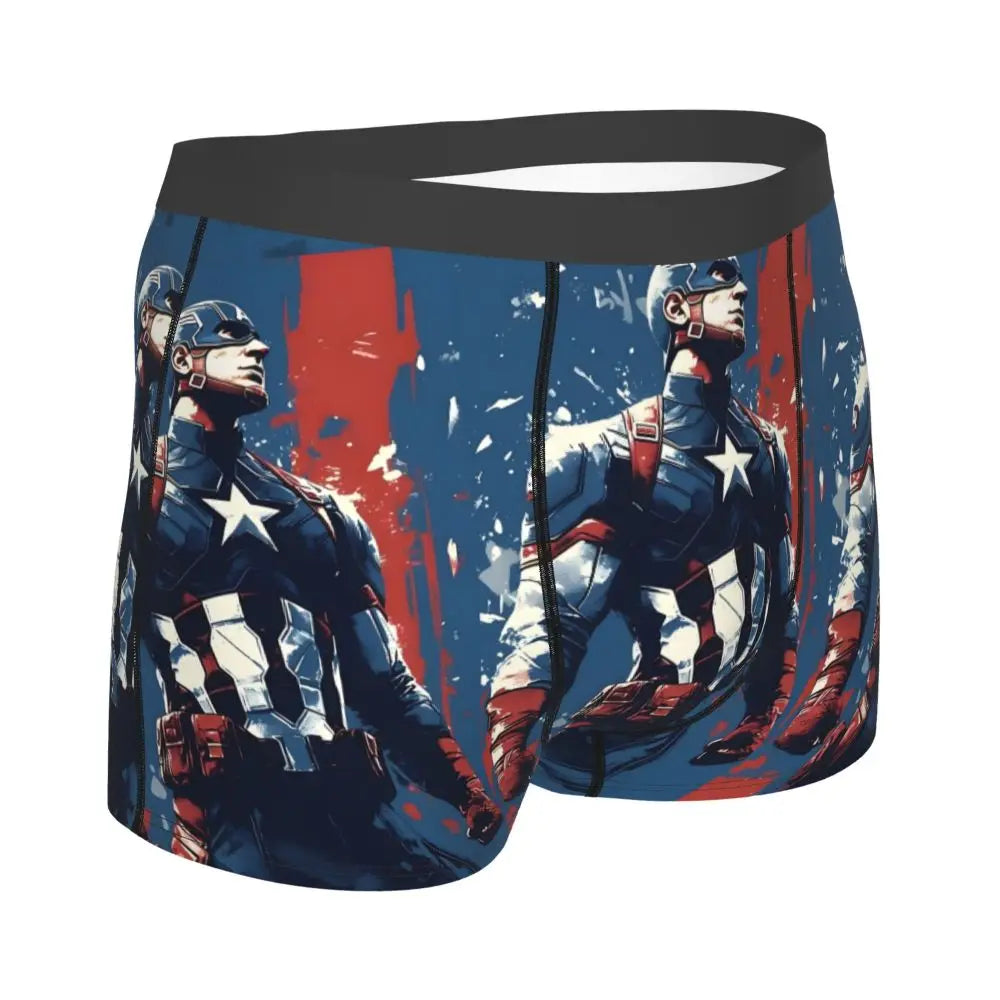 Captain America Comics Design Boxer Shorts for Men by MINISO