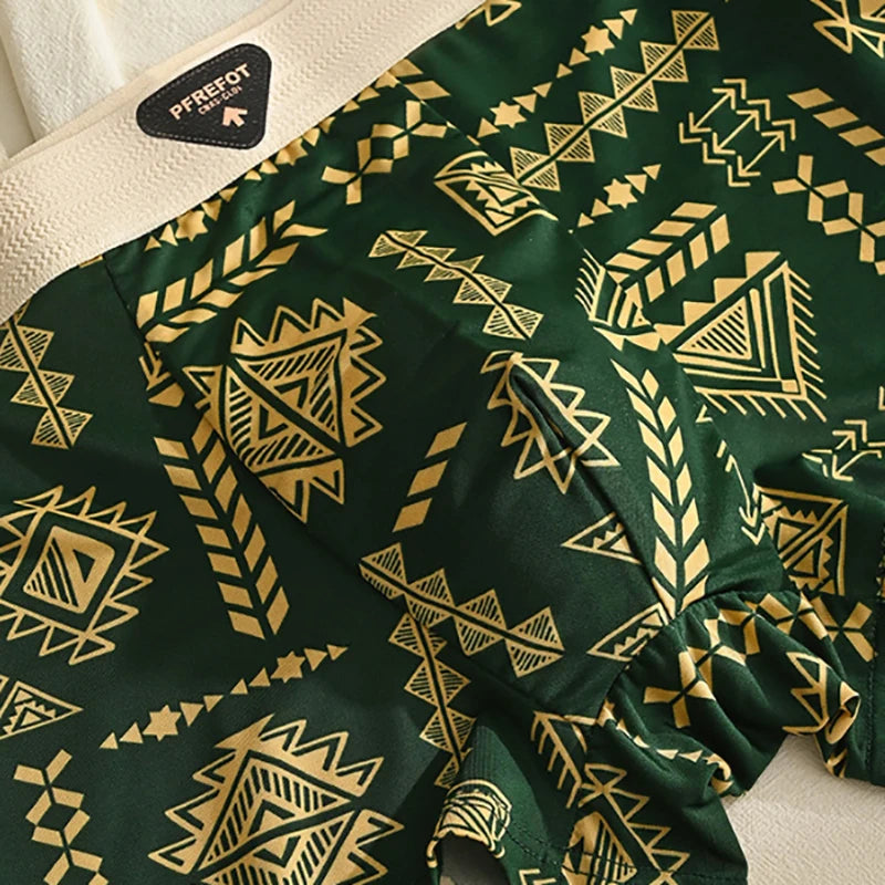 Men's Boxer Briefs Retro Ethnic Print 5-Pack