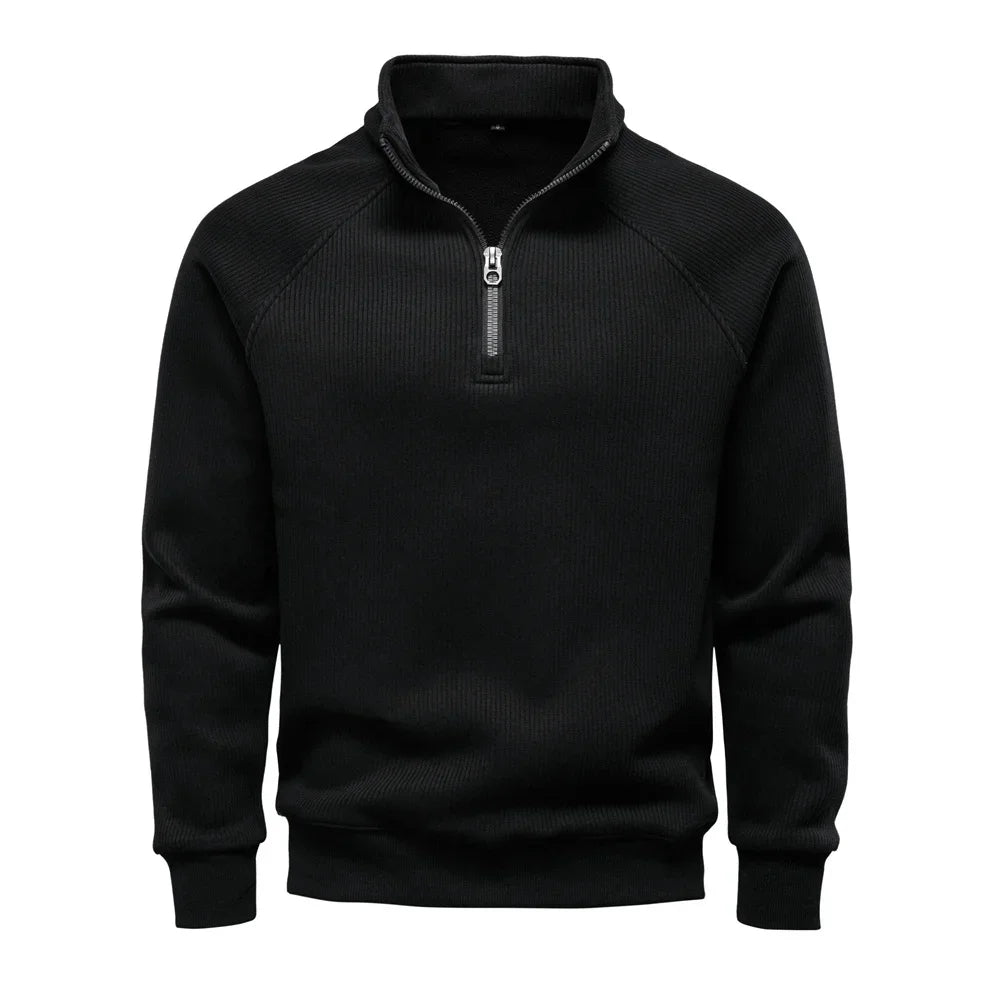 Men's Winter Thermal Cotton Zipper Sweater
