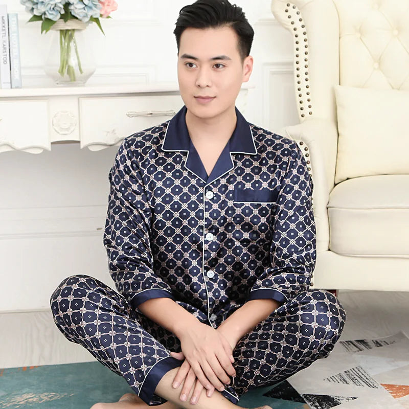 Thin Ice Silk Pajamas for Men