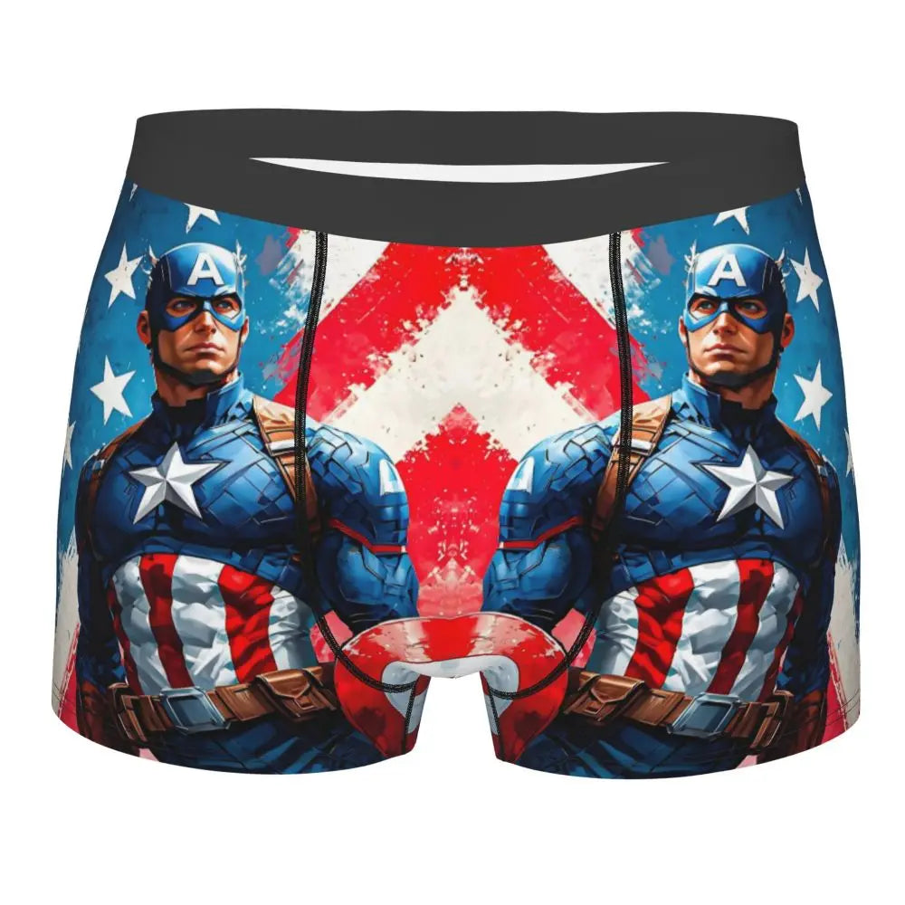 Captain America Comics Design Boxer Shorts for Men by MINISO