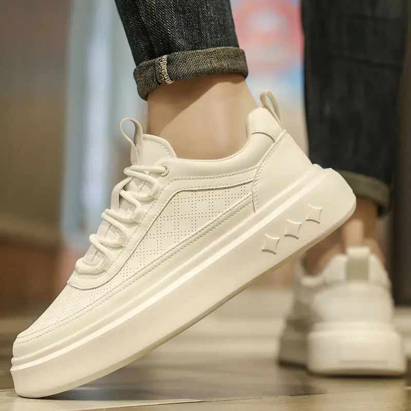 Men's White Breathable Casual Sports Shoes