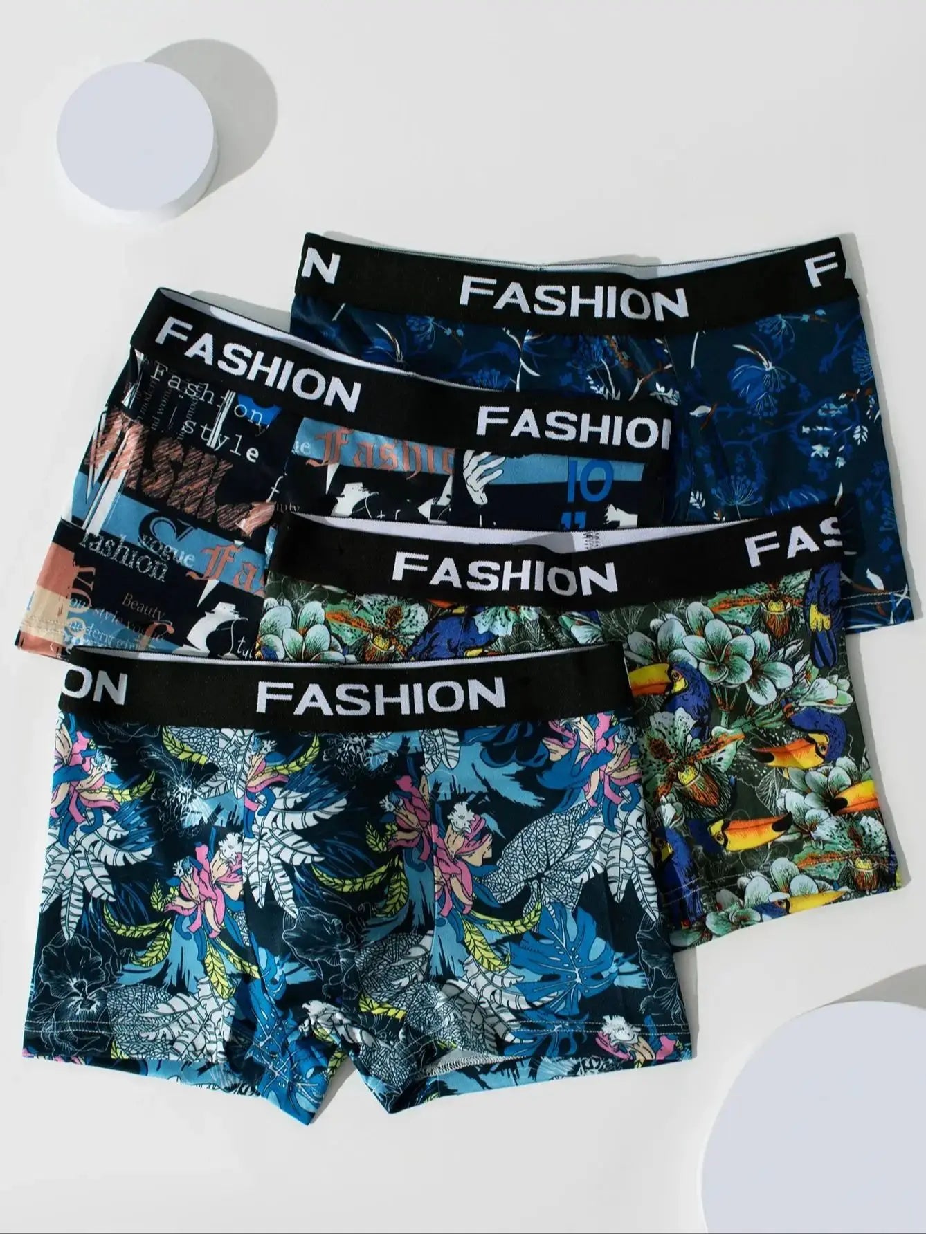 Men's Polyester Boxer Briefs - 4 Pairs