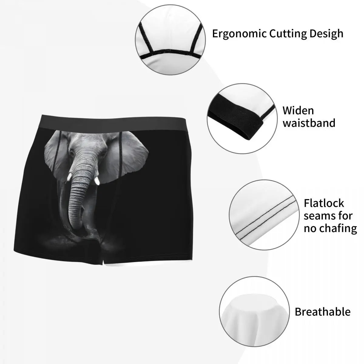 Boxer Briefs for Men by SIMWILL - Stretch Shorts