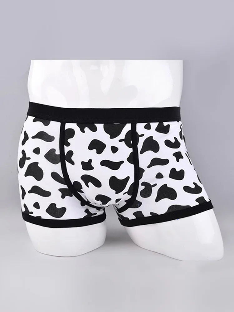 Men's Cow Dapple Print Sports Boxers Underwear L XL XXL