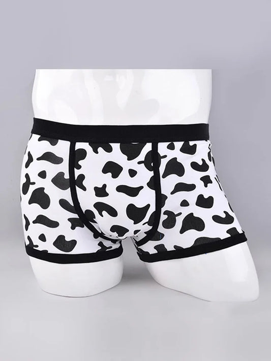 Men's Sports Boxers Cow Dapple Print L XL XXL