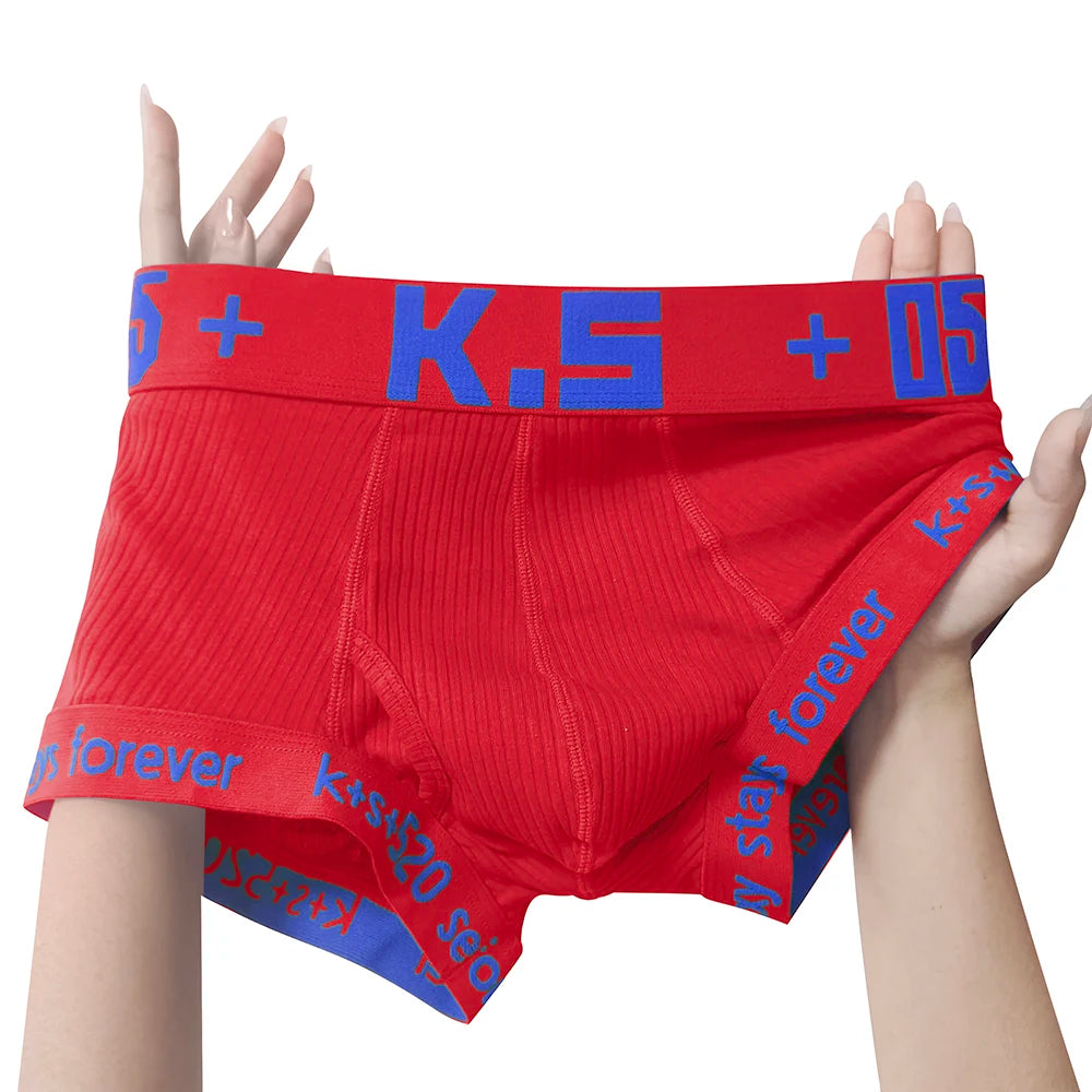 Men's Cotton Breathable Letter Printed Boxershorts