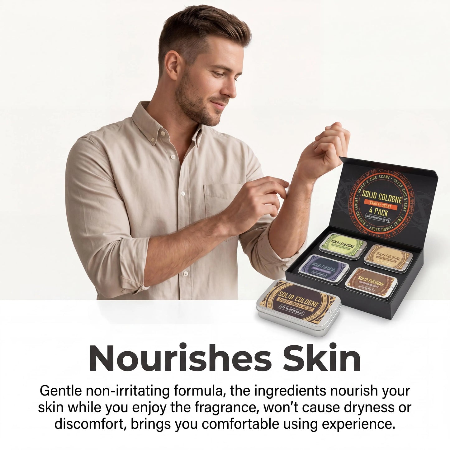 Pheromone Cologne Solid Perfume Balm Set for Men