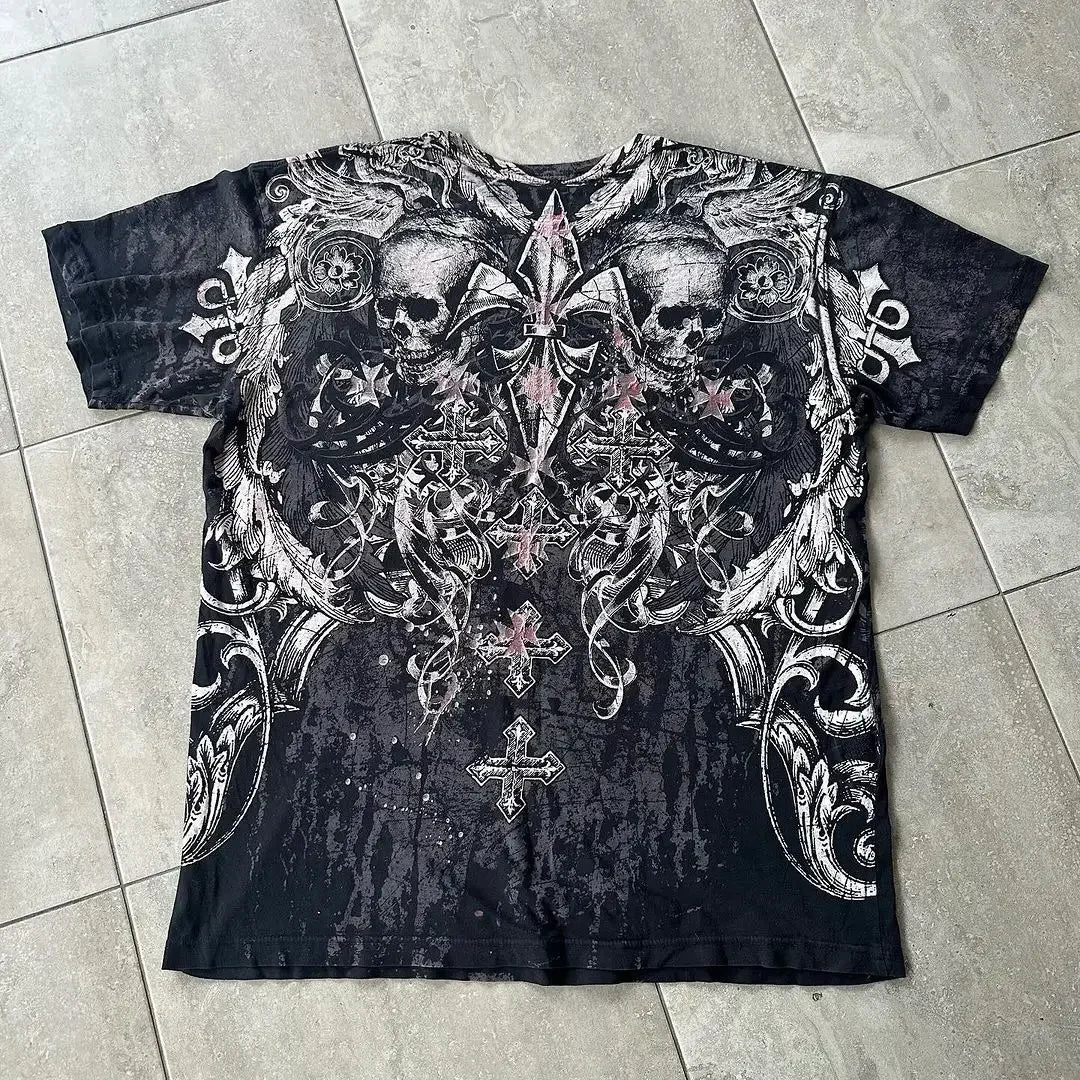 Y2k Skull Oversized T-Shirt for Men