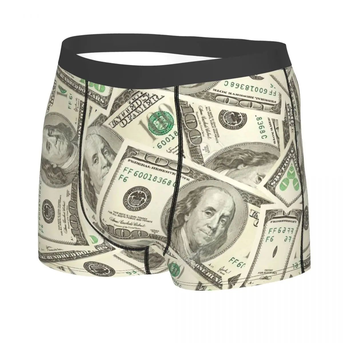 Money Print Boxer Briefs for Men