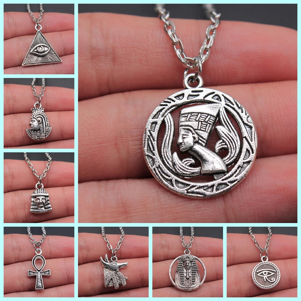 Egyptian Jewelry Gift Egyptian God Pharaoh The Eye Of Horus Ankh Cross Pendant Necklace African Gift