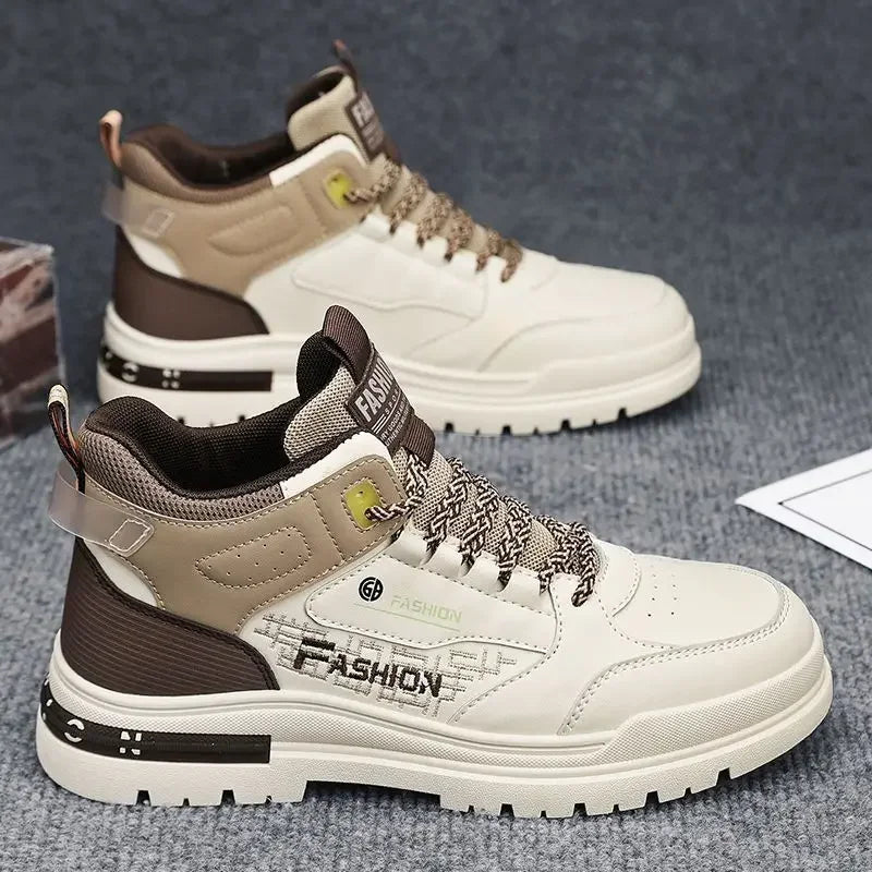 Men's High Top Lace-Up Casual Sneakers