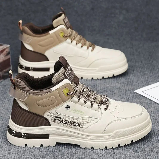 Men's High Top Lace-Up Casual Sneakers