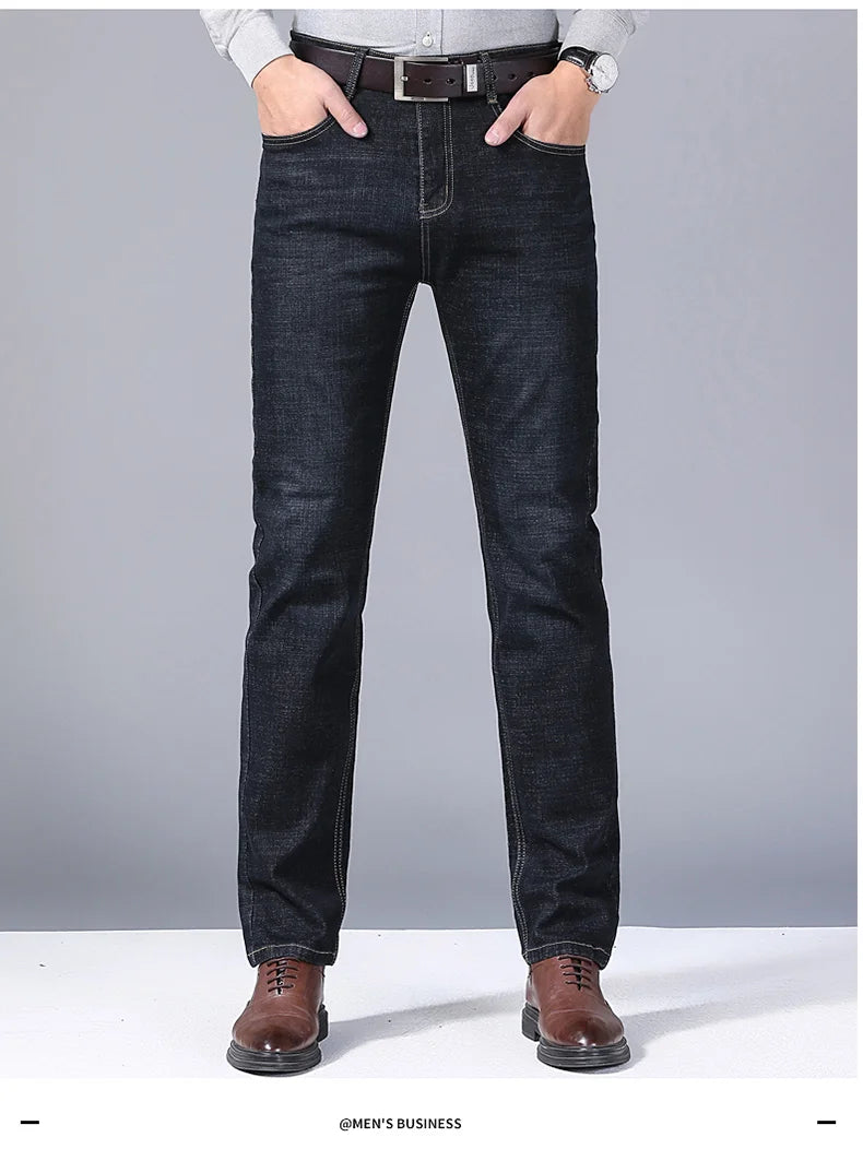 Men's Slim Fit Stretch Jeans for Business