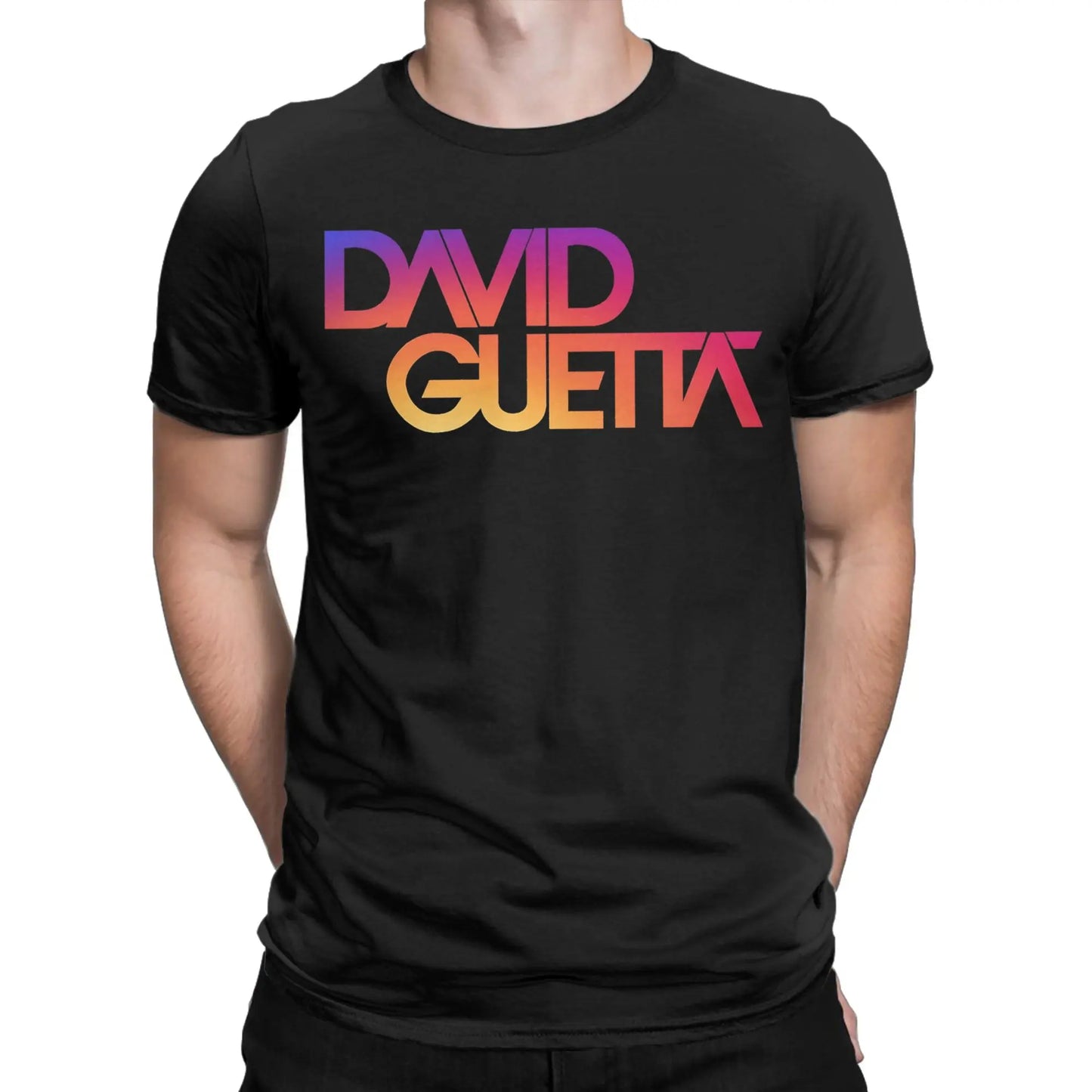 David Guetta Sunset Logo T Shirt Men's  Cotton Cool T-Shirt