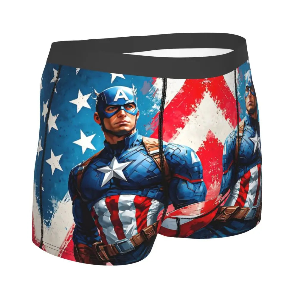 Captain America Comics Design Boxer Shorts for Men by MINISO