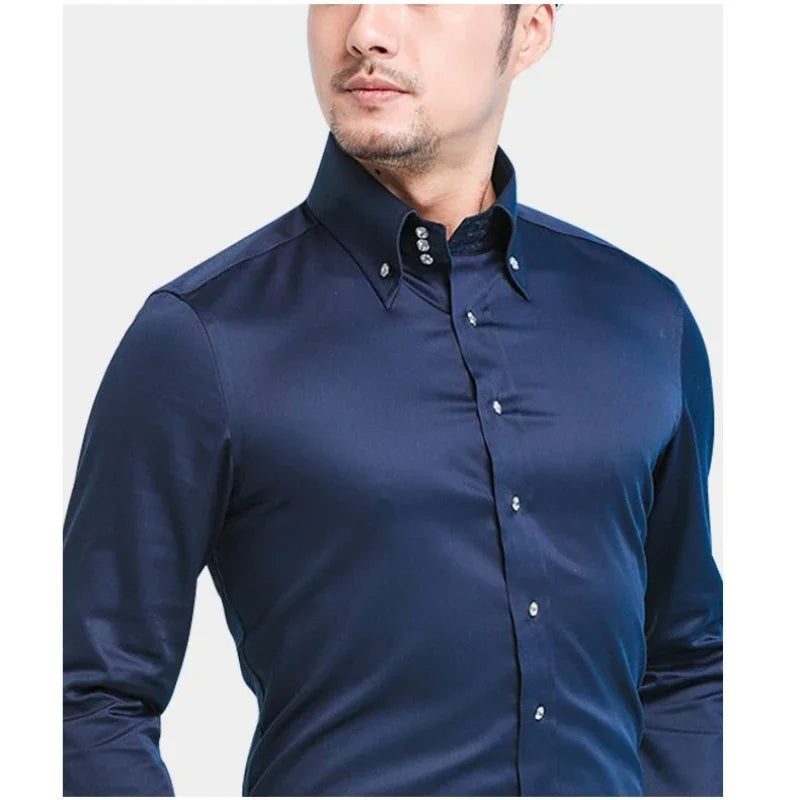 Men's Slim Fit Non-Iron Dress Shirt in White