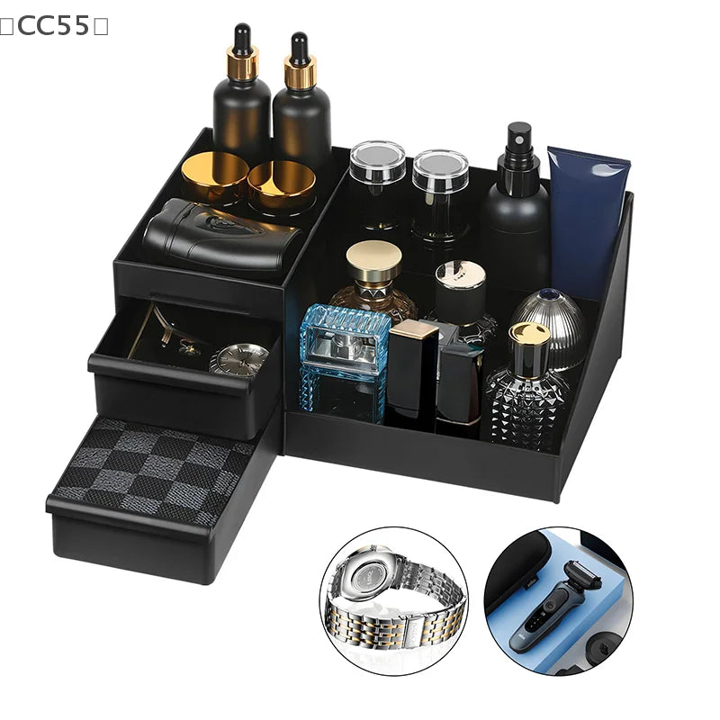 Cologne Organizer For Men Plastic Bathroom Countertop Holder