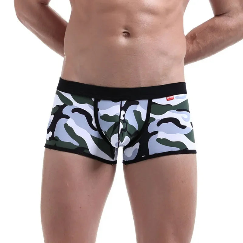 Men's Camouflage Boxer Shorts with Breathable Fabric
