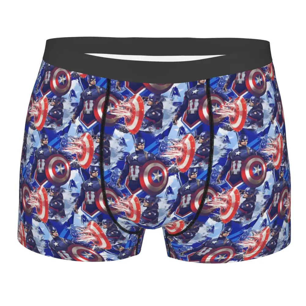 Captain America Comics Design Boxer Shorts for Men by MINISO