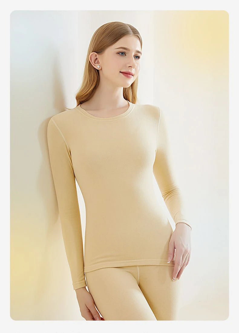 Thermal Underwear For Women + Men Winter Clothes Wool And Silk Two Piece Sets Thermos Clothing