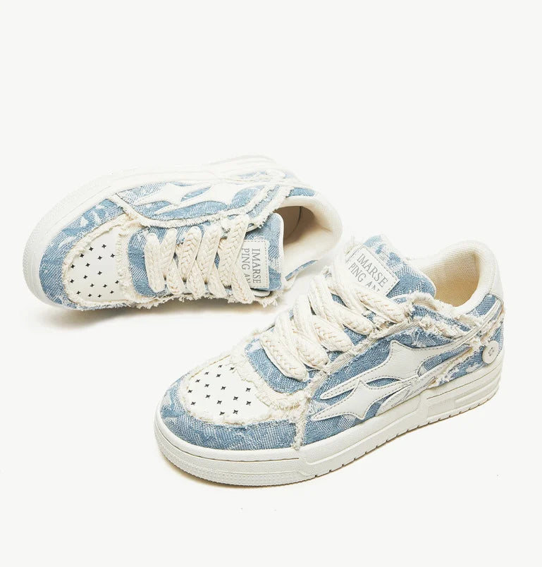 Men's White Leather Casual Sneakers for Tennis