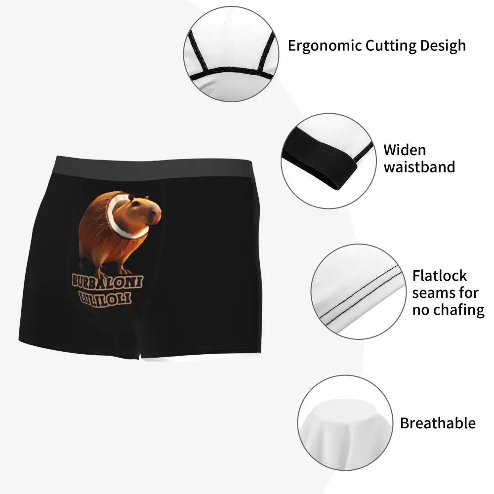 Men's Boxer Shorts Brr Brr Patapim Funny Italian Brainrot