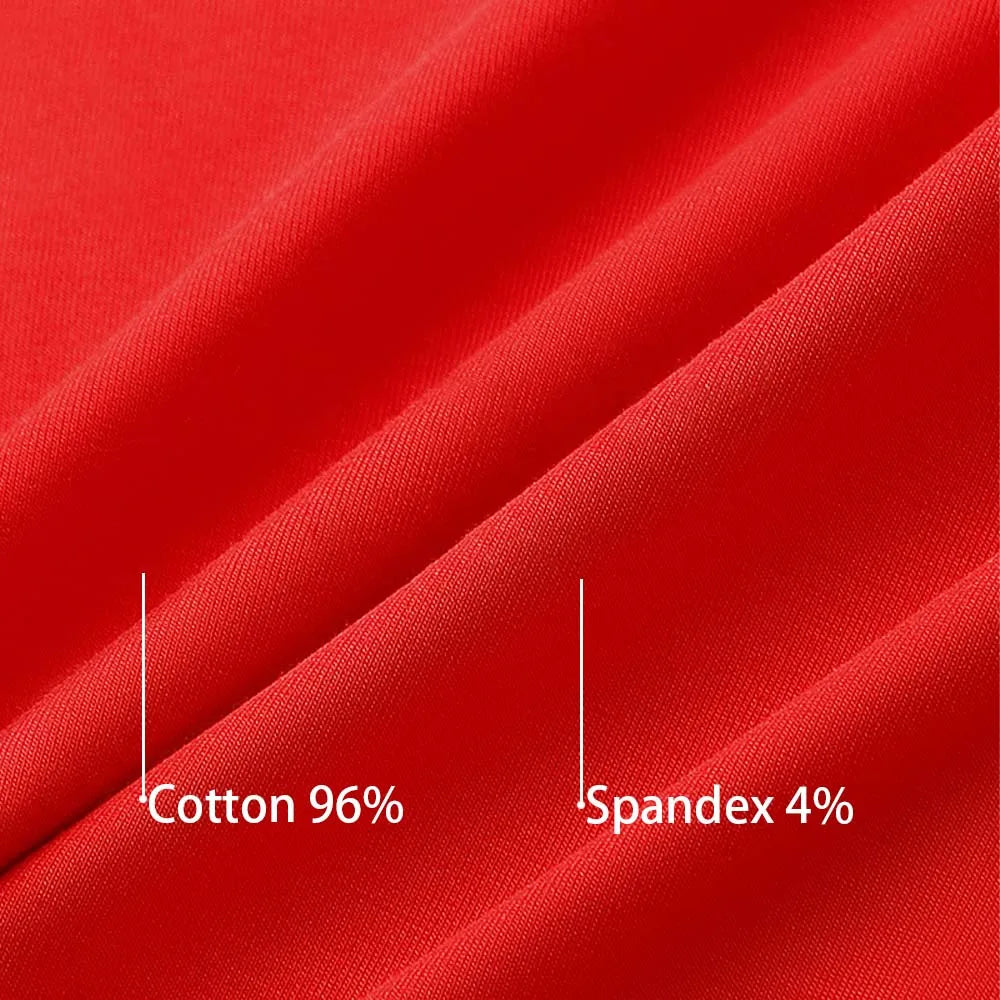 2026 + 2/4Pcs Brand New Year Red Print Pure Cotton Men Underwear