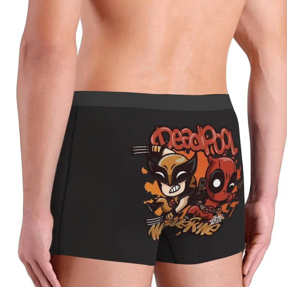 Deadpool Boxer Shorts for Men - Lycra Polyester Blend