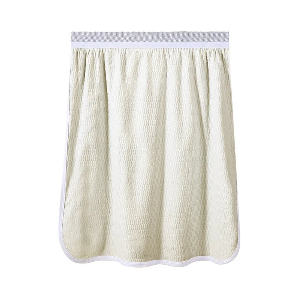 Cotton Men's Sleeping Skirt Pants with Buttons No Underwear Male Bath Towel Sleep Artifact Insensitive Half Body Apron