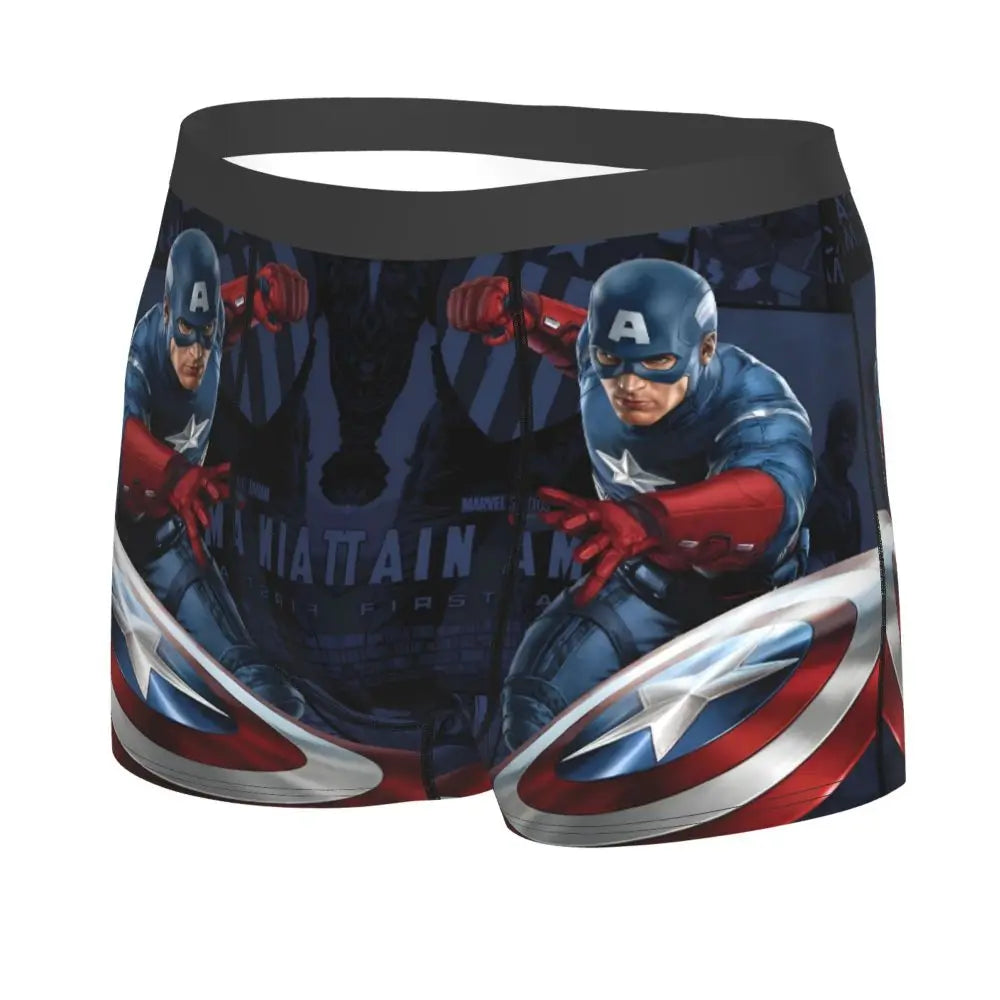 Captain America Comics Design Boxer Shorts for Men by MINISO