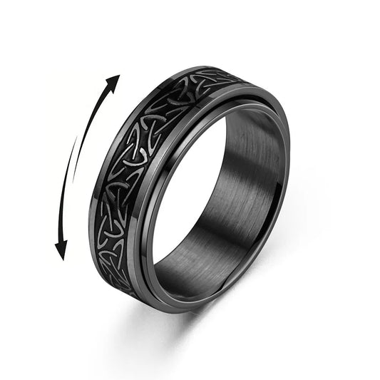 Heliakos + Tyranax Viking Celtic Knot Rune Rings For Man or Woman