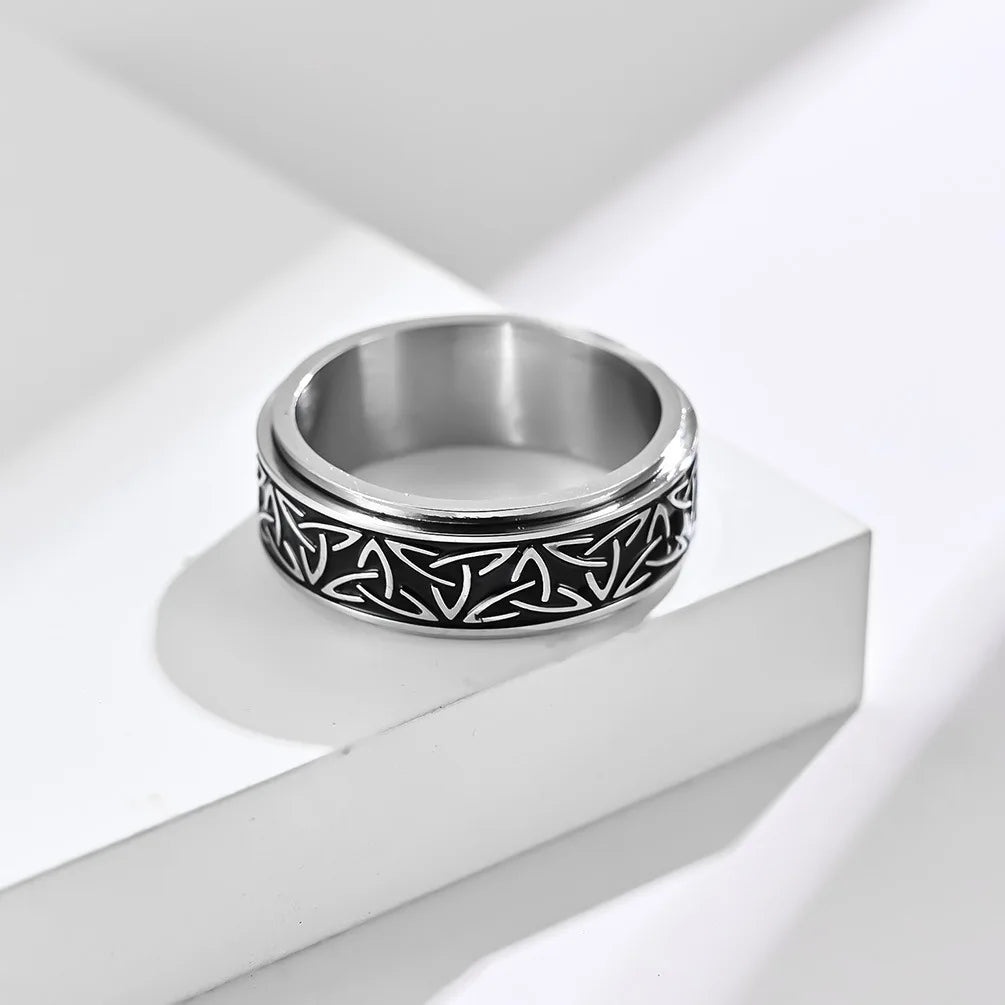 Heliakos + Tyranax Viking Celtic Knot Rune Rings For Man or Woman
