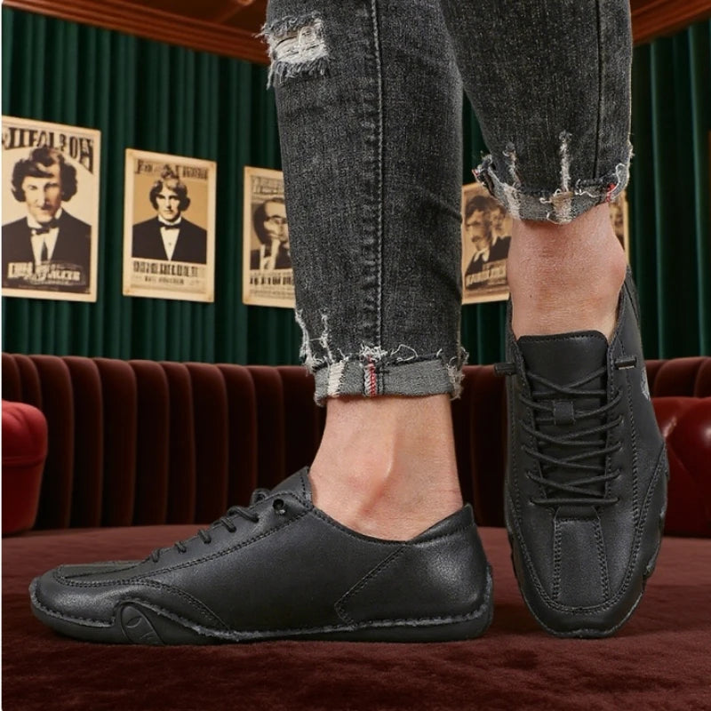 Khaki Loafers for Men Soft Soled Casual Walking Shoes