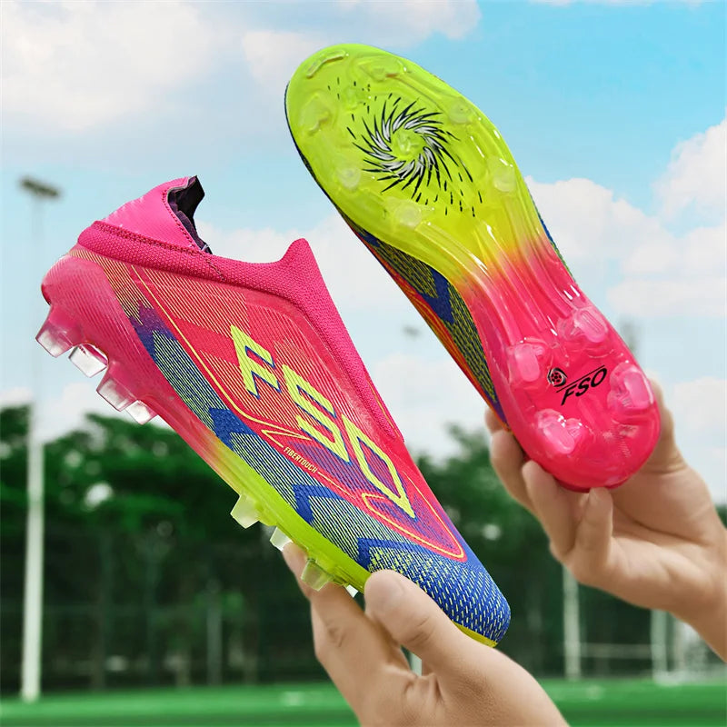 Men's Non-Slip Soccer Shoes High-Top Cleats