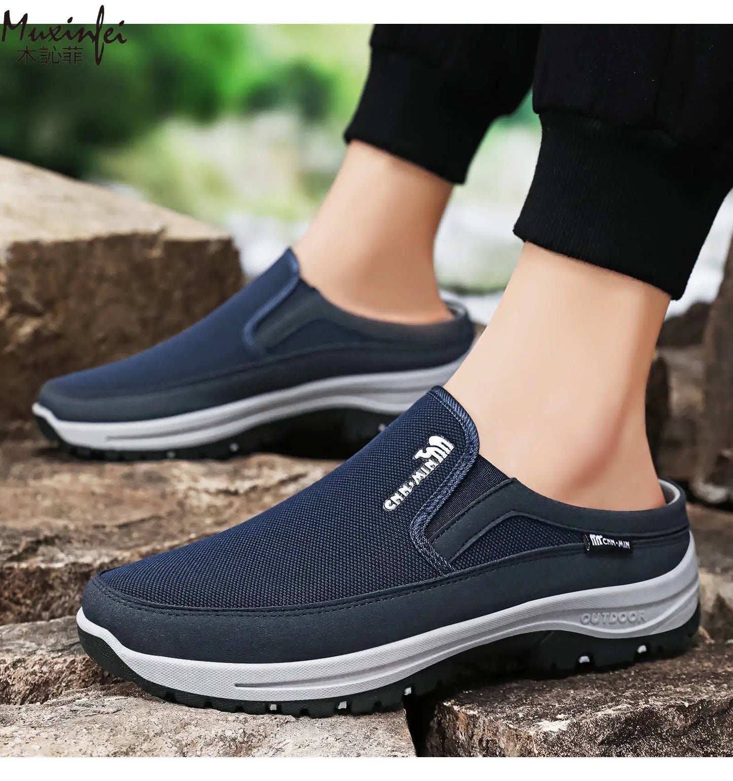 Men's Shoes 2026 Spring New Versatile Casual Half Top Single Shoes Comfortable, Breathable, Odorous Foot Size 39-47