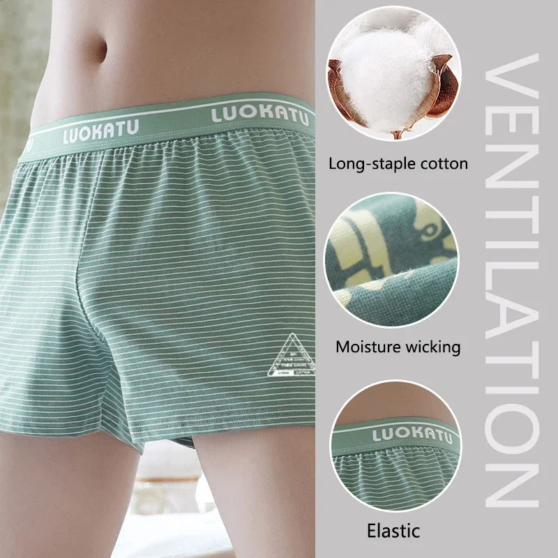 Men's Cotton Boxer Shorts Comfortable Summer Wear