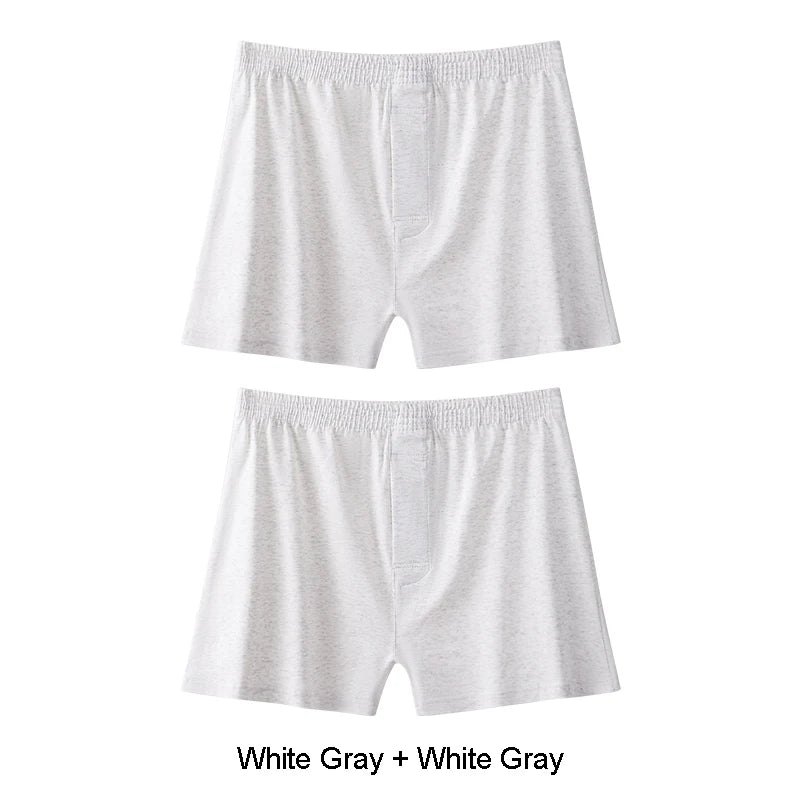 Men's Cotton Boxer Shorts with Striped Pattern