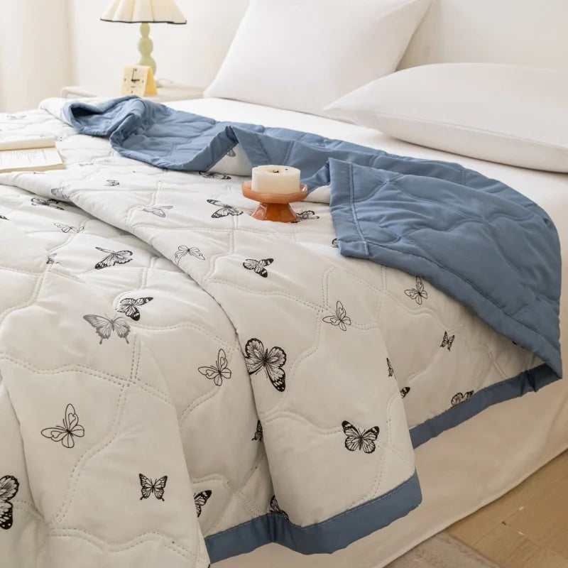 Cooling Butterfly Summer Quilt Lightweight Polyester Comforter